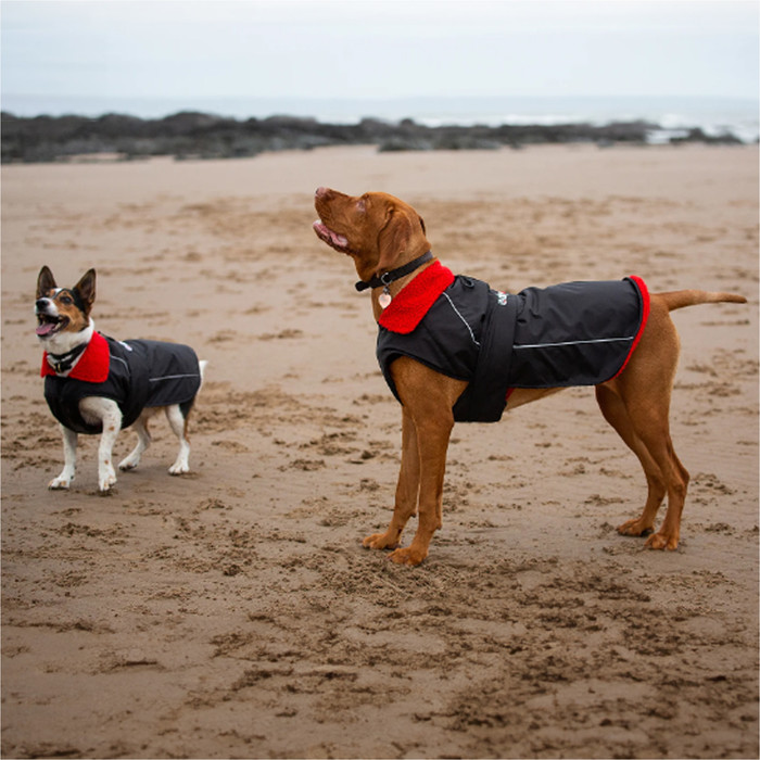 2024 Dryrobe Hundemantel V3 DRV3 - Black / Rot